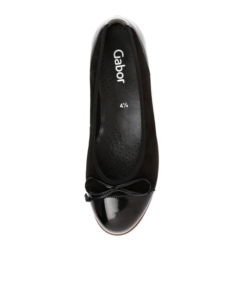 Cuir Verni Trèfle Schwarz Gabor | Exclusif